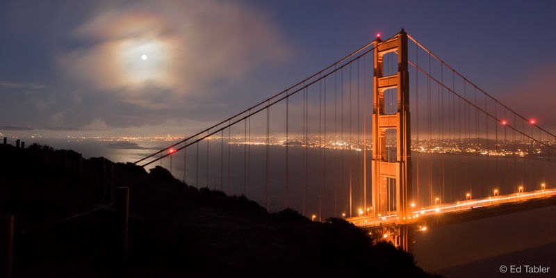 Full Moon at Golden Gate Bridge print