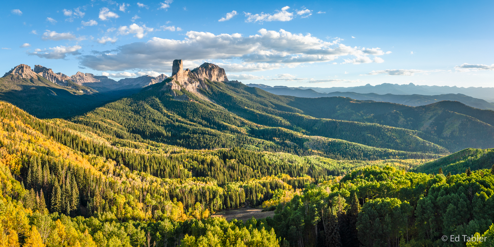 Chimney Rock Sunset Uncompahgre National Forest Colorado Ed Tabler 